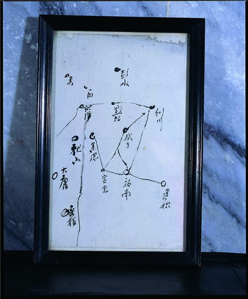 孙中山手绘的北伐军事地图